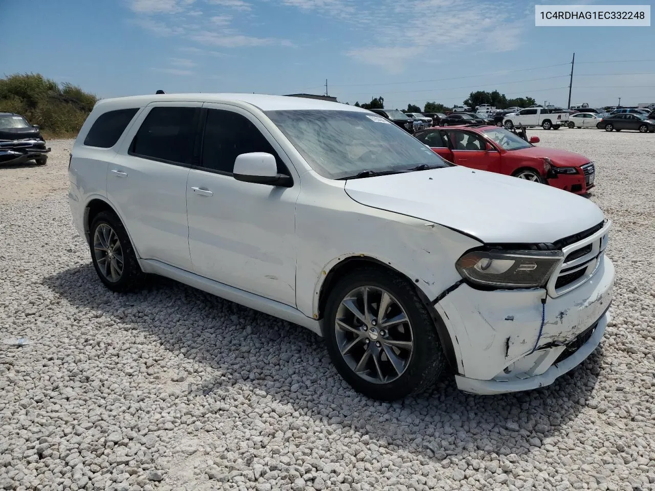 2014 Dodge Durango Sxt VIN: 1C4RDHAG1EC332248 Lot: 67854944