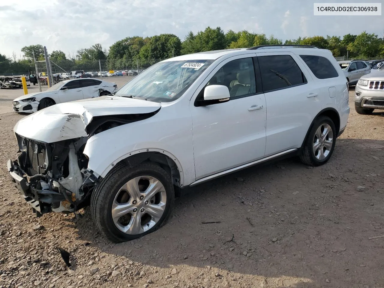 2014 Dodge Durango Limited VIN: 1C4RDJDG2EC306938 Lot: 67934924