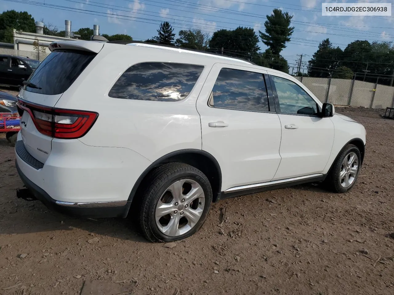 2014 Dodge Durango Limited VIN: 1C4RDJDG2EC306938 Lot: 67934924