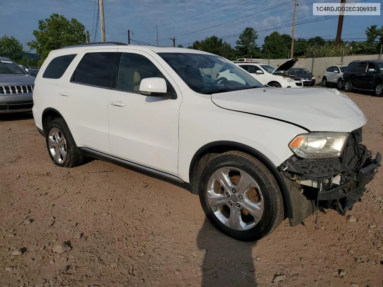 2014 Dodge Durango Limited VIN: 1C4RDJDG2EC306938 Lot: 67934924