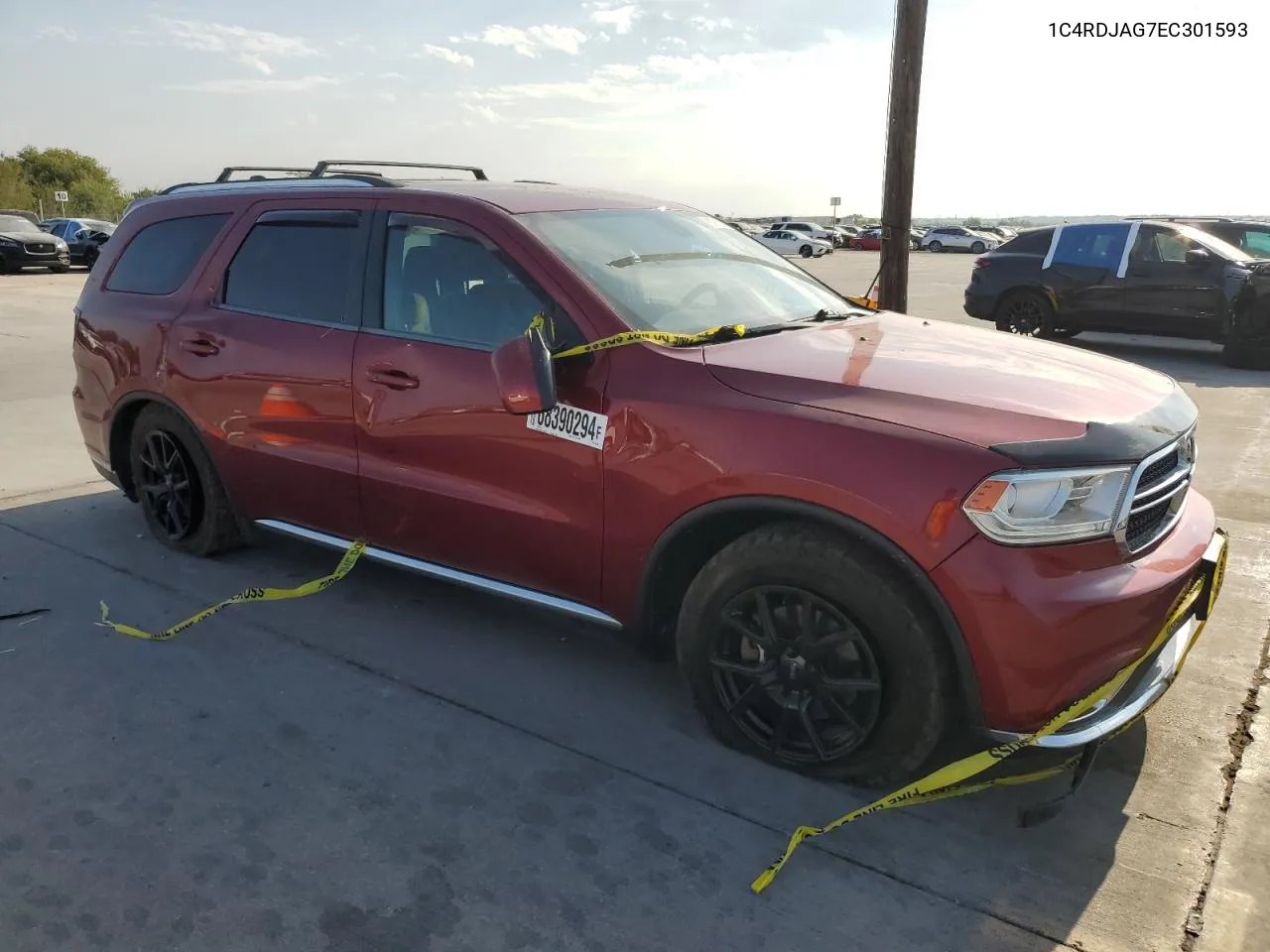 2014 Dodge Durango Sxt VIN: 1C4RDJAG7EC301593 Lot: 68390294