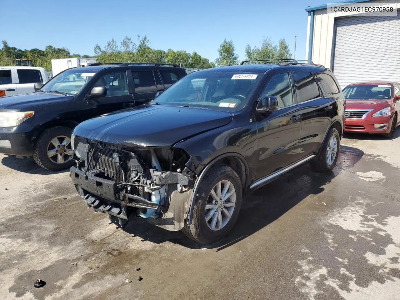 2014 Dodge Durango Sxt VIN: 1C4RDJAG1EC970958 Lot: 69664894