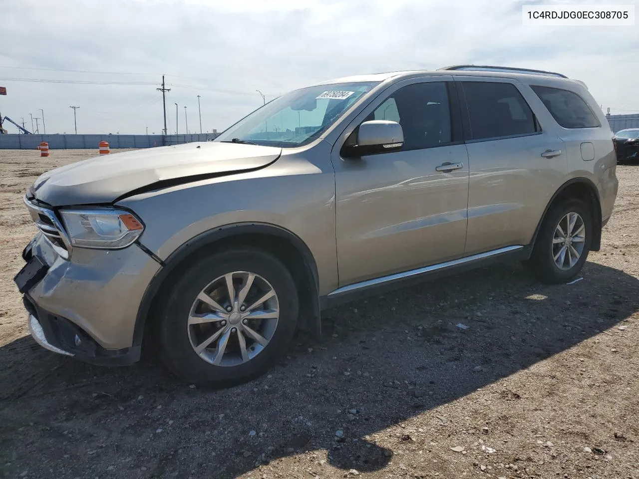 2014 Dodge Durango Limited VIN: 1C4RDJDG0EC308705 Lot: 69750284