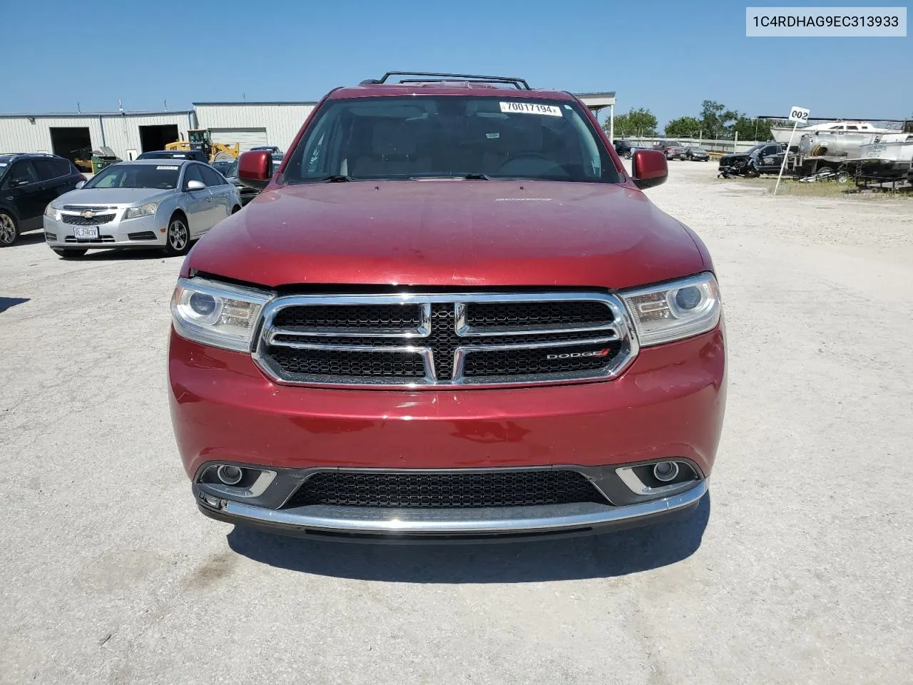 2014 Dodge Durango Sxt VIN: 1C4RDHAG9EC313933 Lot: 70017194