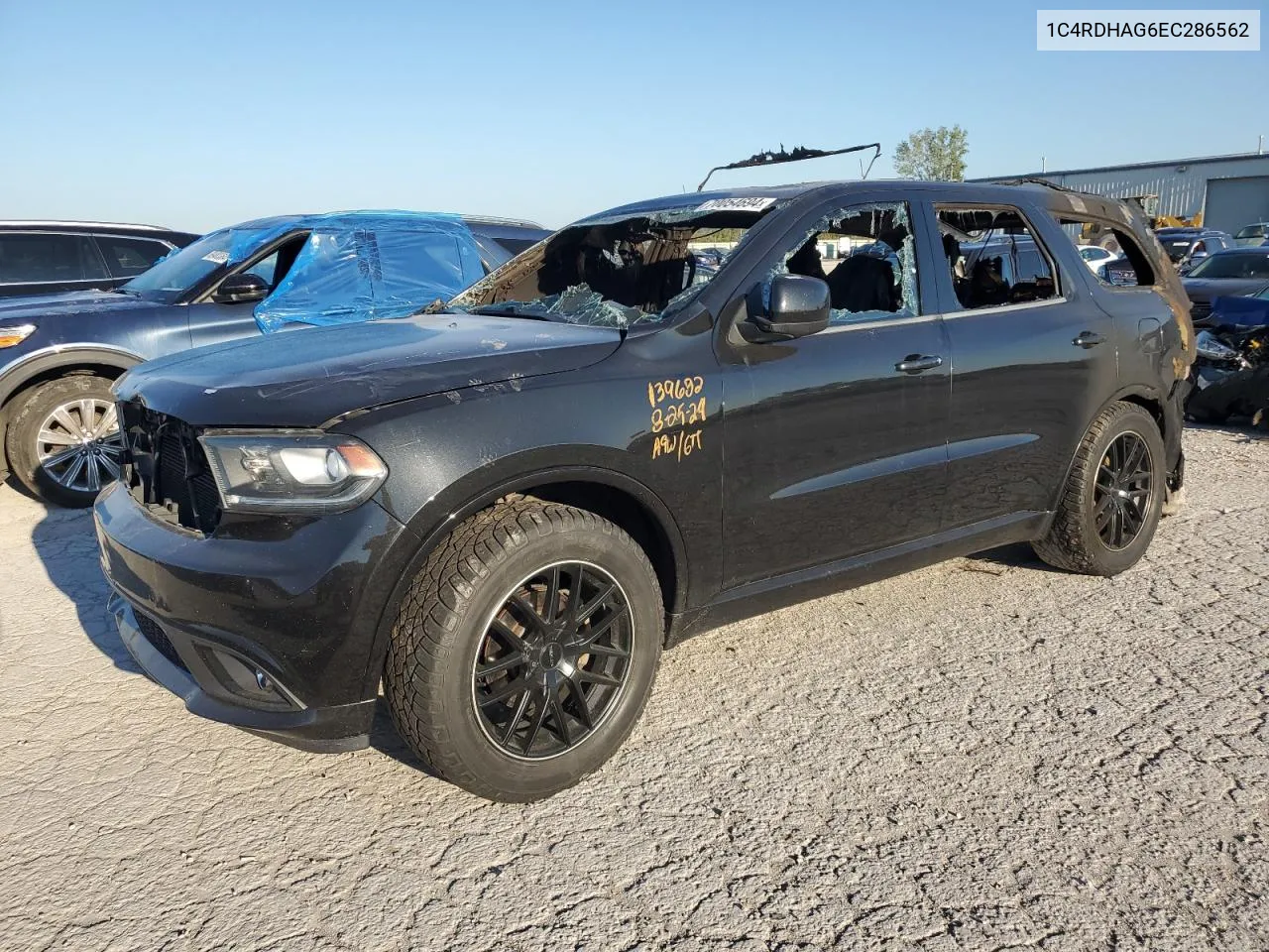 2014 Dodge Durango Sxt VIN: 1C4RDHAG6EC286562 Lot: 70054694