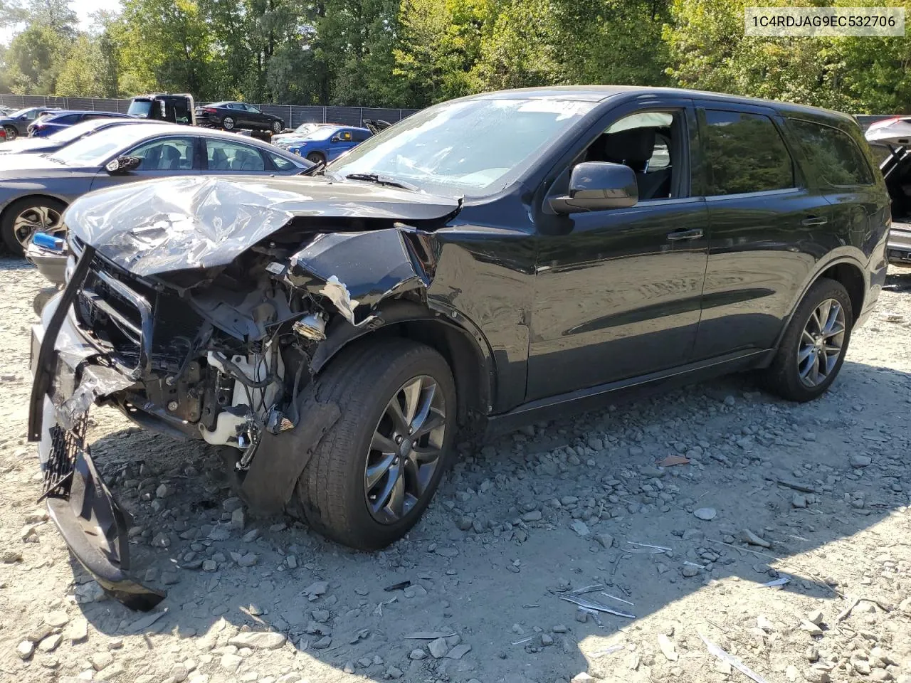 2014 Dodge Durango Sxt VIN: 1C4RDJAG9EC532706 Lot: 70921044