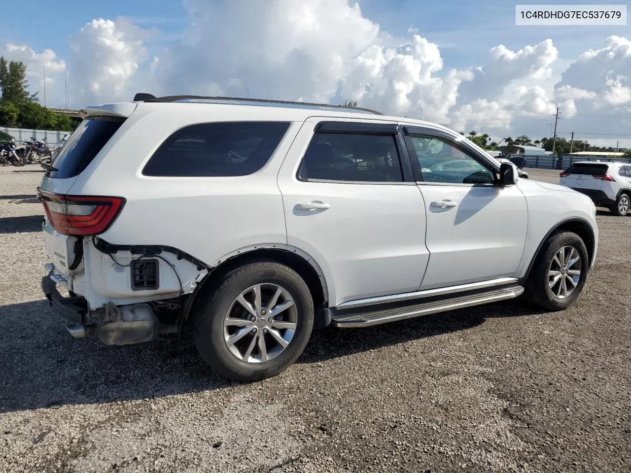 2014 Dodge Durango Limited VIN: 1C4RDHDG7EC537679 Lot: 71229094