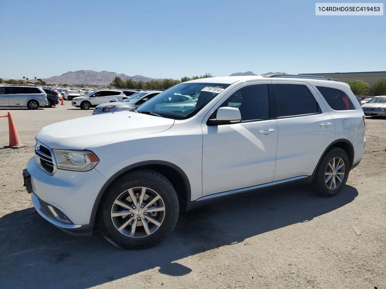 2014 Dodge Durango Limited VIN: 1C4RDHDG5EC419453 Lot: 71971914