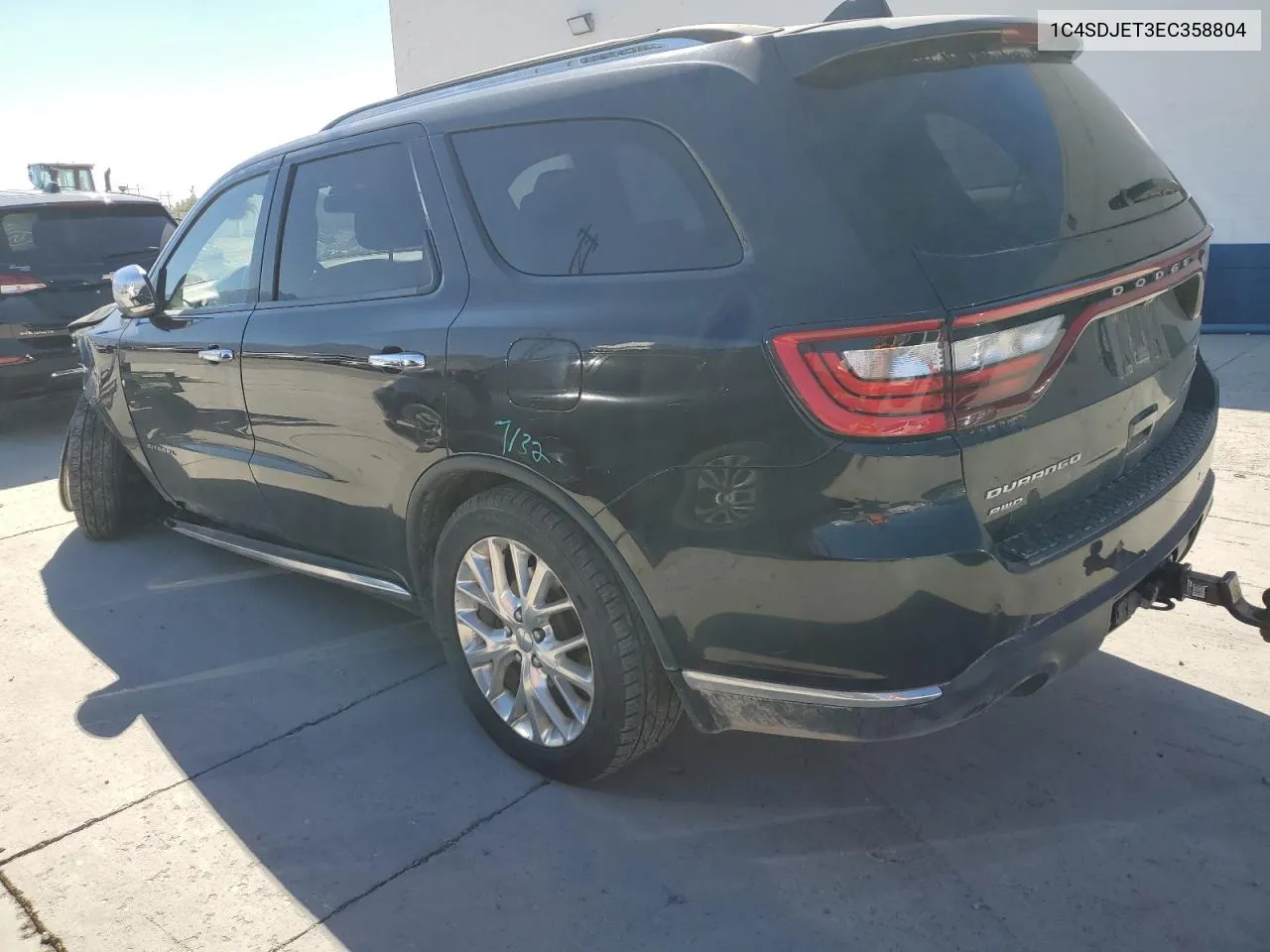 2014 Dodge Durango Citadel VIN: 1C4SDJET3EC358804 Lot: 72009054