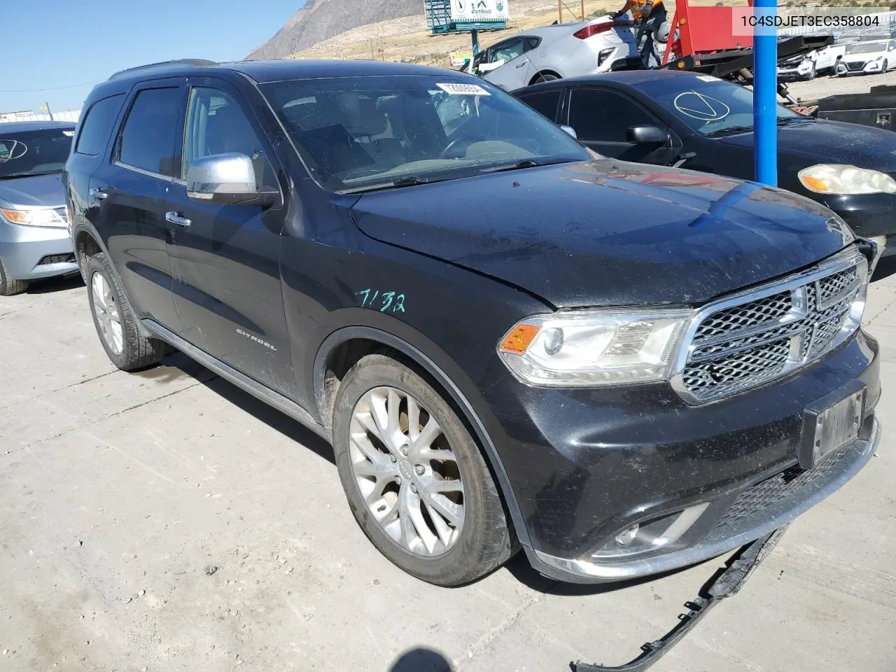 2014 Dodge Durango Citadel VIN: 1C4SDJET3EC358804 Lot: 72009054