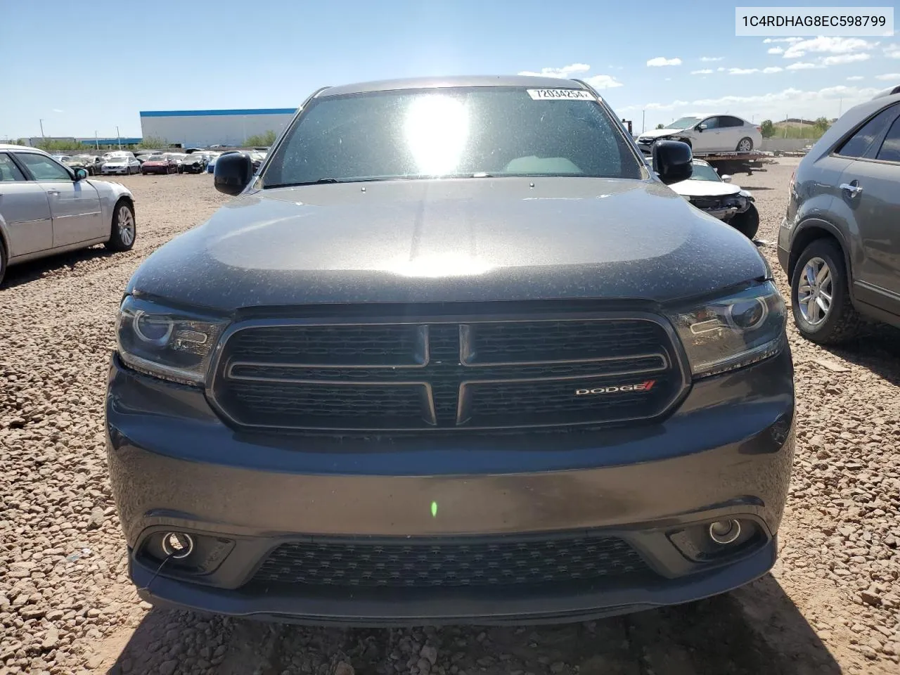 2014 Dodge Durango Sxt VIN: 1C4RDHAG8EC598799 Lot: 72034254