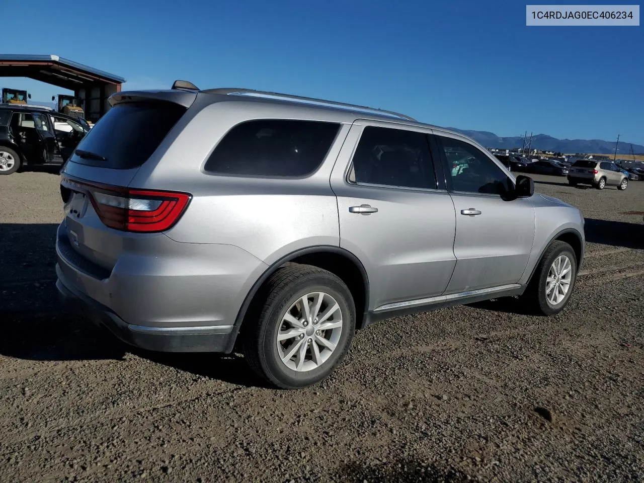 2014 Dodge Durango Sxt VIN: 1C4RDJAG0EC406234 Lot: 72081754