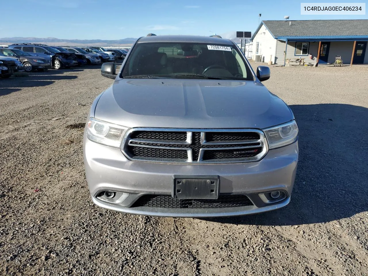 2014 Dodge Durango Sxt VIN: 1C4RDJAG0EC406234 Lot: 72081754