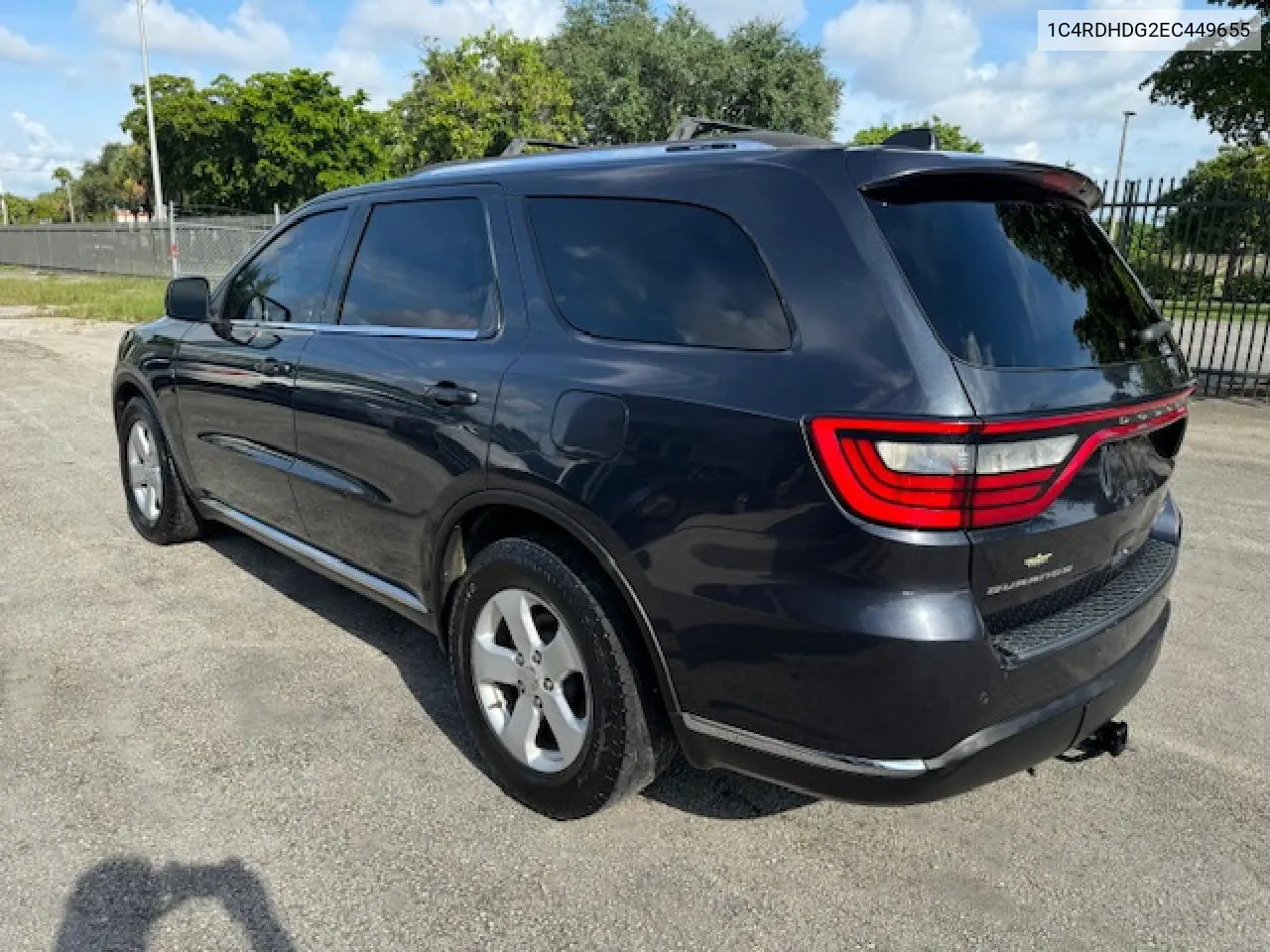 2014 Dodge Durango Limited VIN: 1C4RDHDG2EC449655 Lot: 72097644