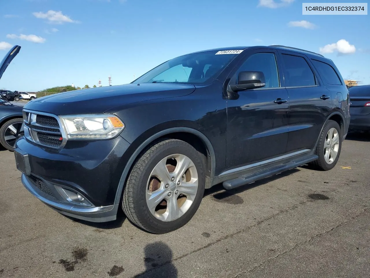 2014 Dodge Durango Limited VIN: 1C4RDHDG1EC332374 Lot: 72631724