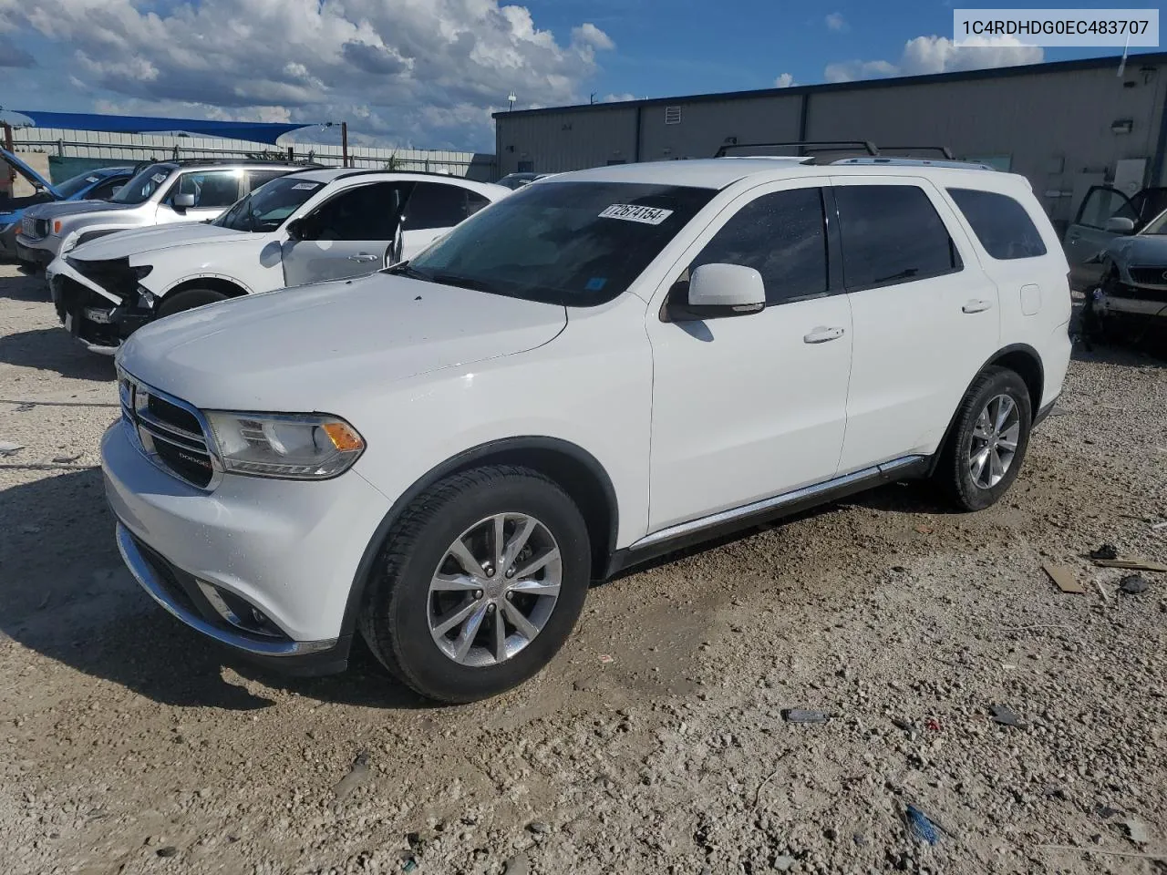 2014 Dodge Durango Limited VIN: 1C4RDHDG0EC483707 Lot: 72674154