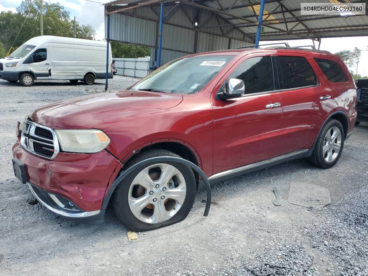 2014 Dodge Durango Limited VIN: 1C4RDHDG4EC593160 Lot: 73104084