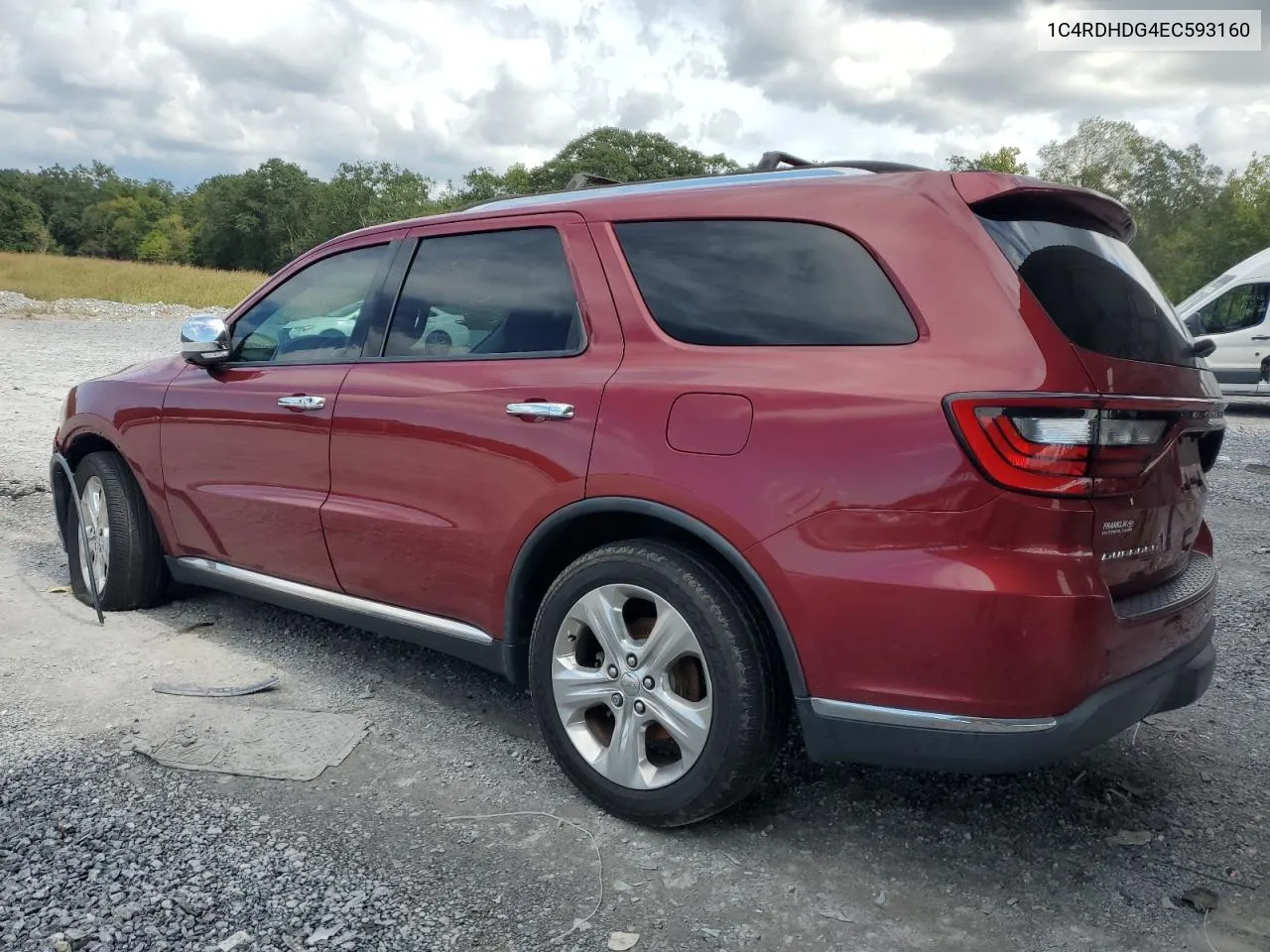 2014 Dodge Durango Limited VIN: 1C4RDHDG4EC593160 Lot: 73104084