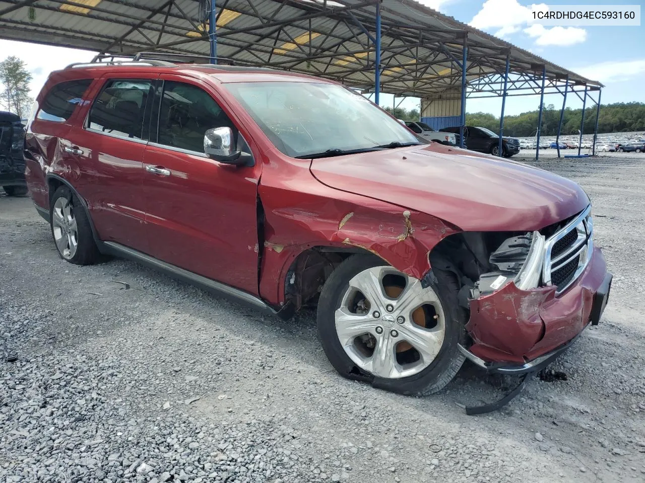 2014 Dodge Durango Limited VIN: 1C4RDHDG4EC593160 Lot: 73104084