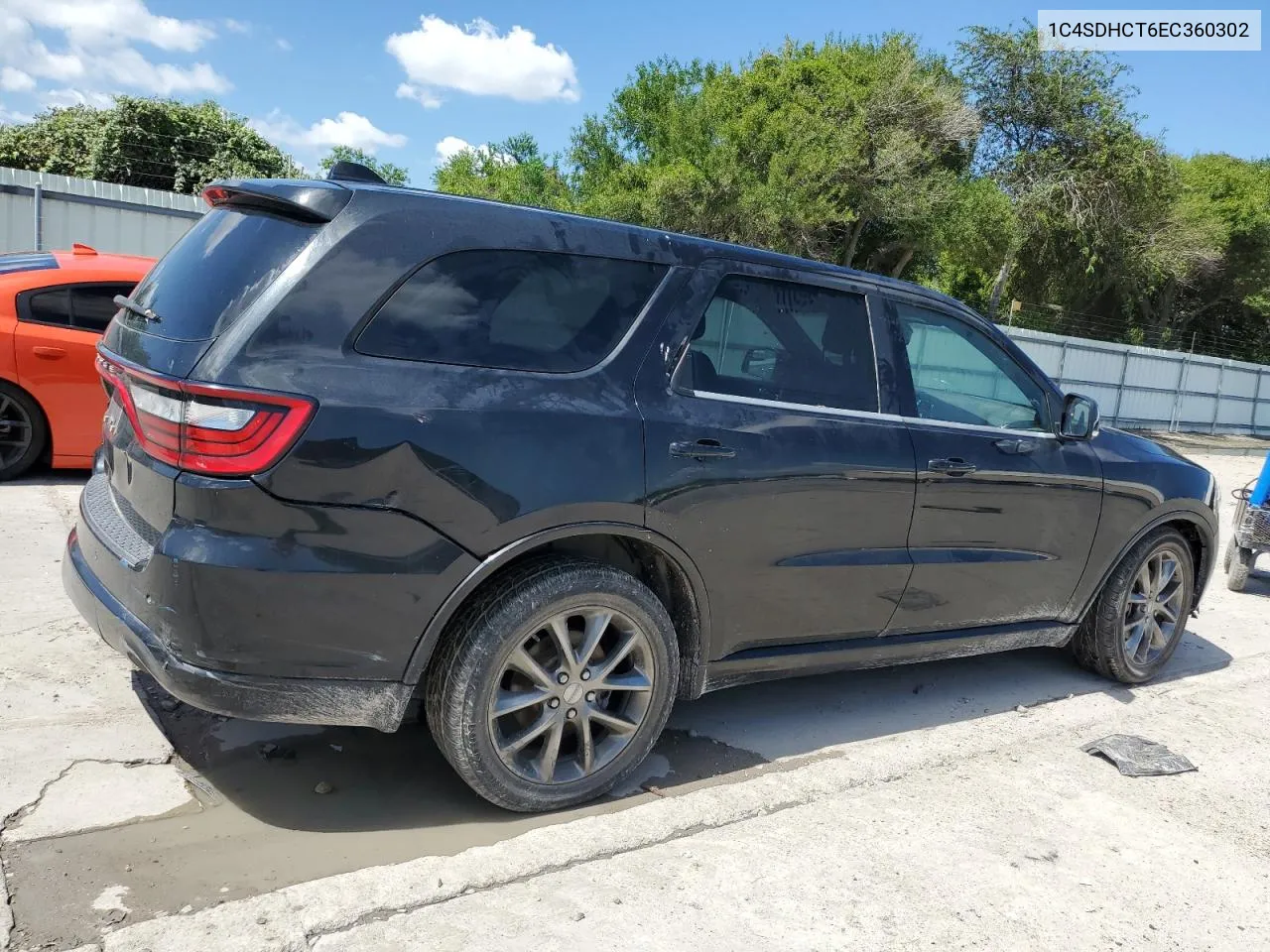 2014 Dodge Durango R/T VIN: 1C4SDHCT6EC360302 Lot: 73233484