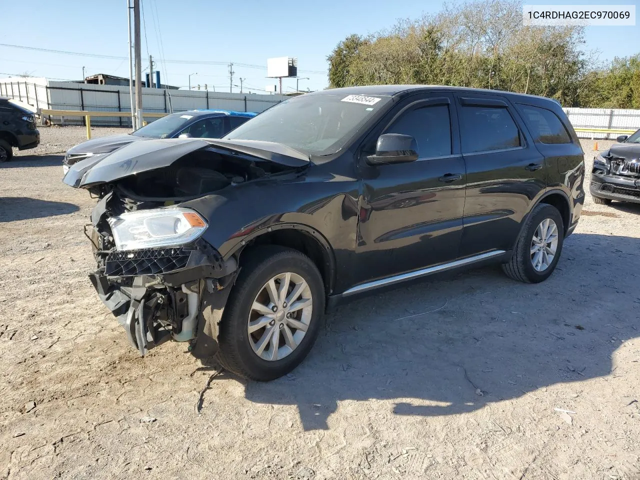 2014 Dodge Durango Sxt VIN: 1C4RDHAG2EC970069 Lot: 73348544