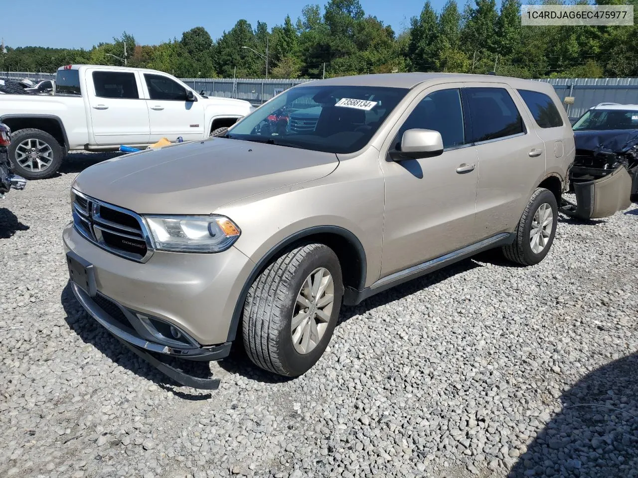 2014 Dodge Durango Sxt VIN: 1C4RDJAG6EC475977 Lot: 73588134