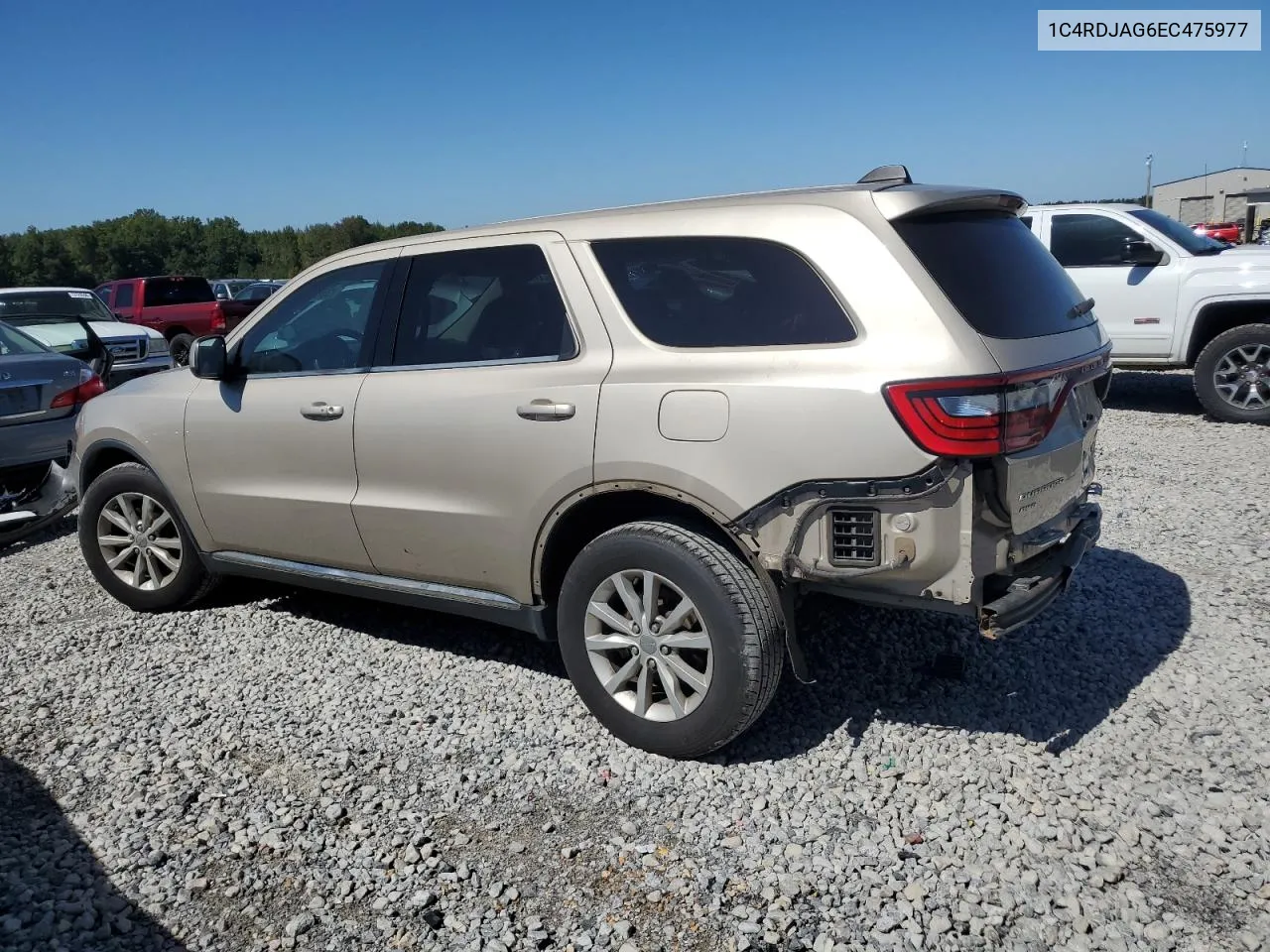 2014 Dodge Durango Sxt VIN: 1C4RDJAG6EC475977 Lot: 73588134