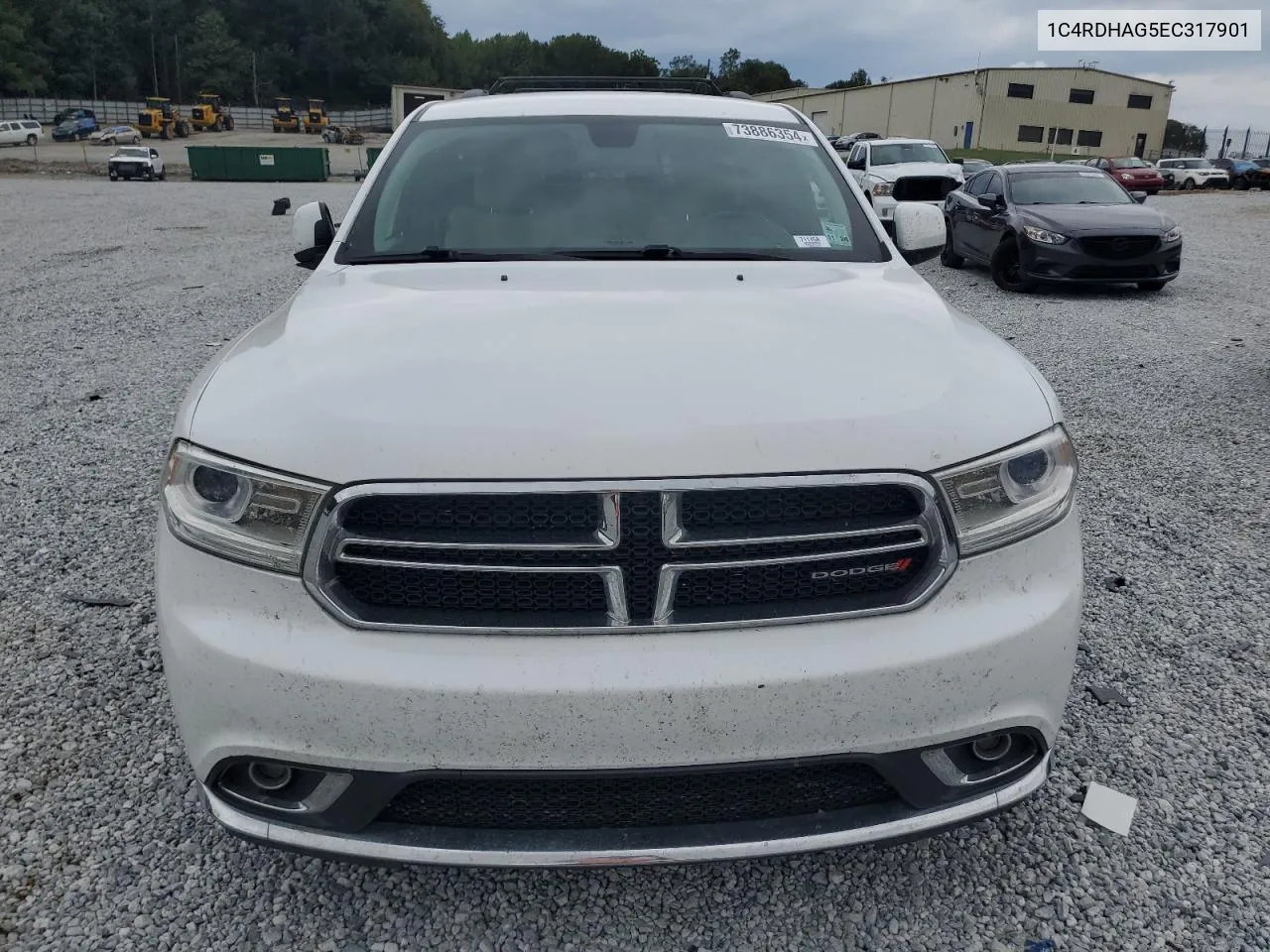 2014 Dodge Durango Sxt VIN: 1C4RDHAG5EC317901 Lot: 73886354