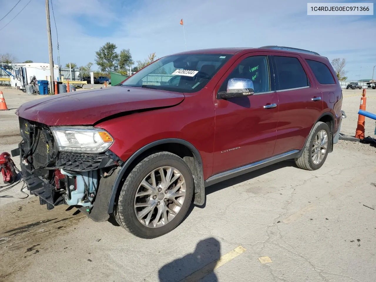 2014 Dodge Durango Citadel VIN: 1C4RDJEG0EC971366 Lot: 74392344