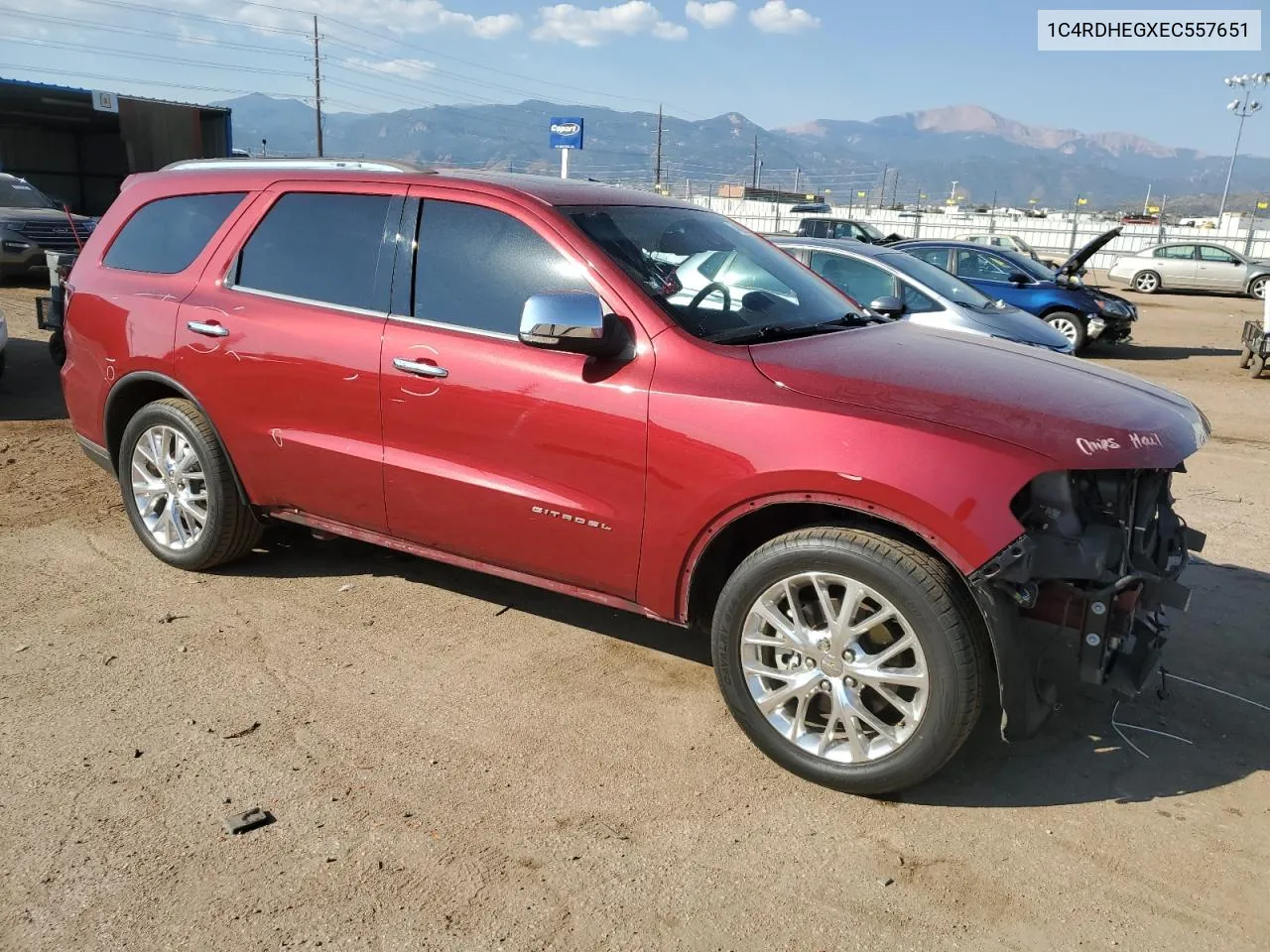 2014 Dodge Durango Citadel VIN: 1C4RDHEGXEC557651 Lot: 74629564