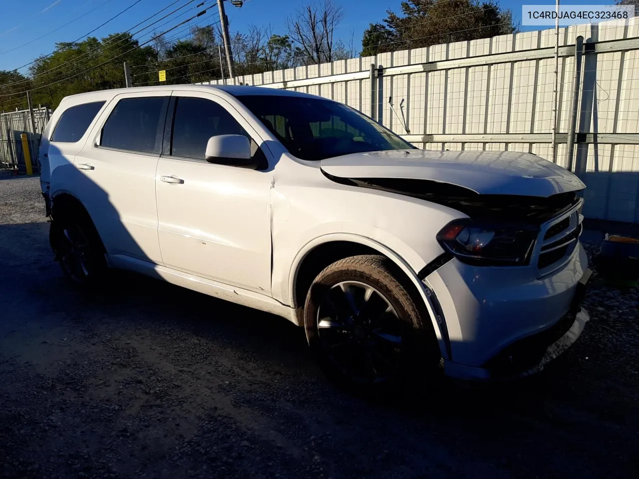 2014 Dodge Durango Sxt VIN: 1C4RDJAG4EC323468 Lot: 74818504