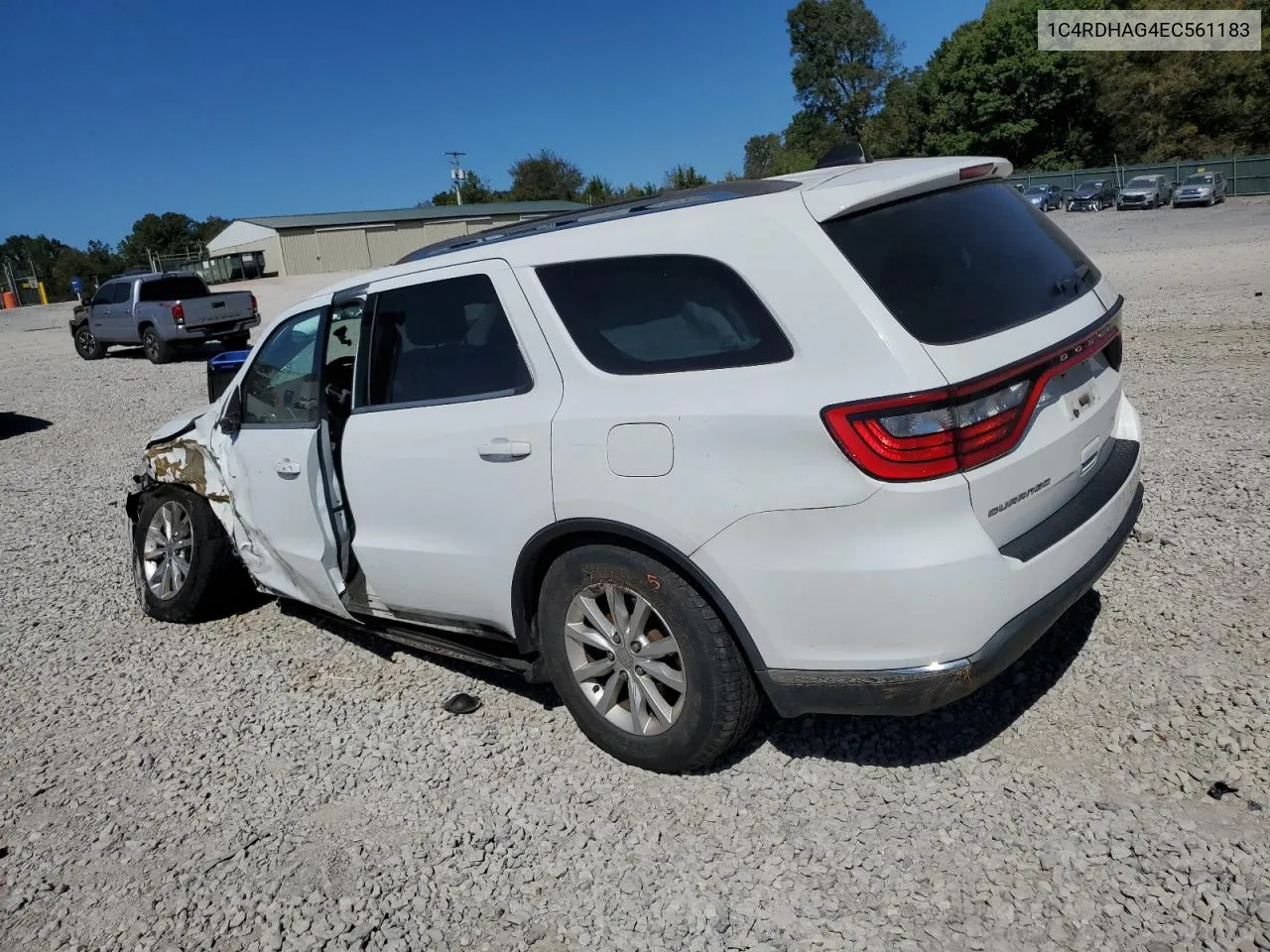 2014 Dodge Durango Sxt VIN: 1C4RDHAG4EC561183 Lot: 74946694