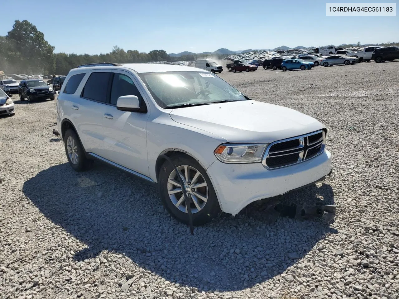 2014 Dodge Durango Sxt VIN: 1C4RDHAG4EC561183 Lot: 74946694