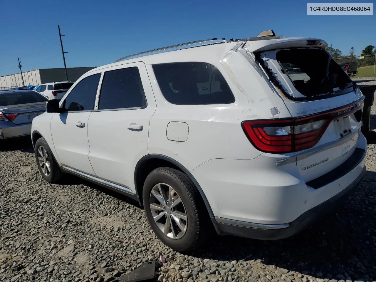 2014 Dodge Durango Limited VIN: 1C4RDHDG8EC468064 Lot: 75261434