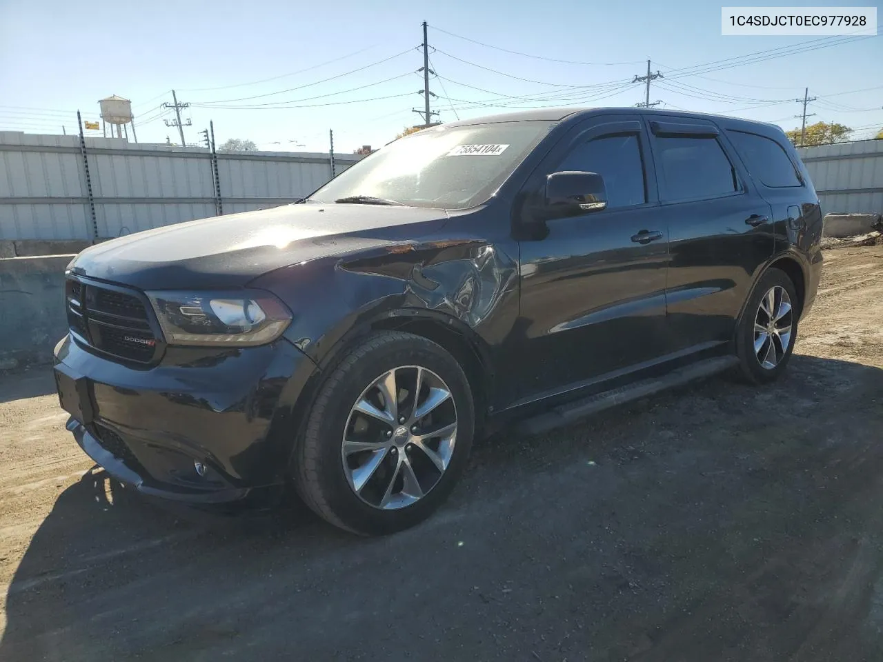 2014 Dodge Durango R/T VIN: 1C4SDJCT0EC977928 Lot: 75854104