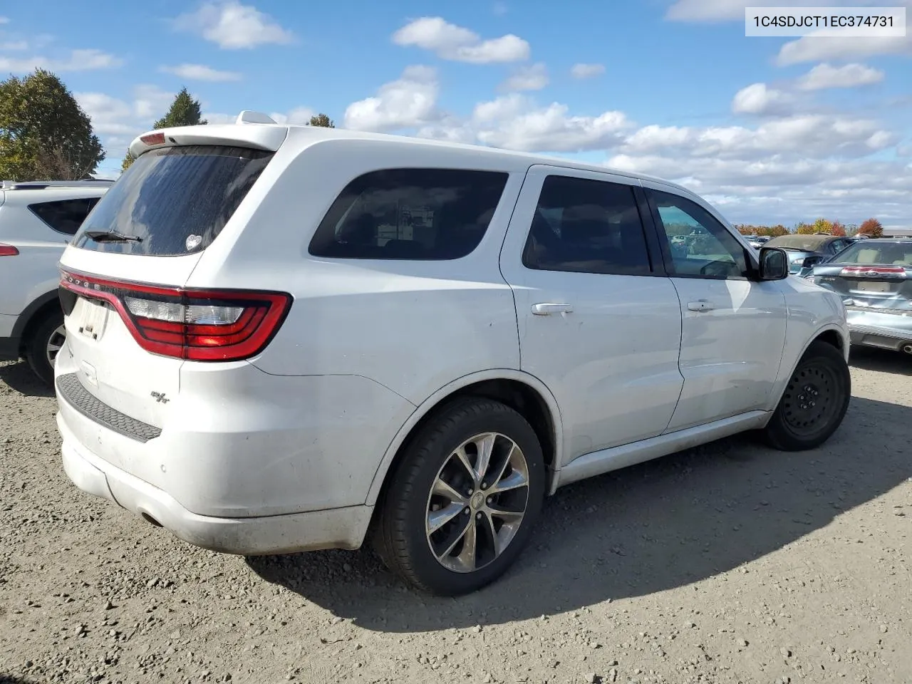 2014 Dodge Durango R/T VIN: 1C4SDJCT1EC374731 Lot: 75858224