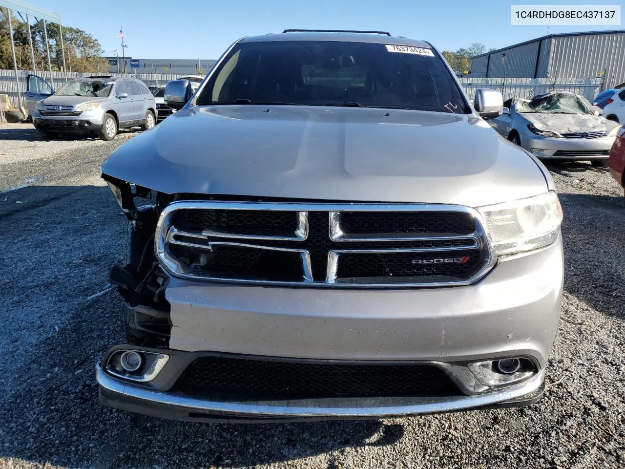 2014 Dodge Durango Limited VIN: 1C4RDHDG8EC437137 Lot: 76373424