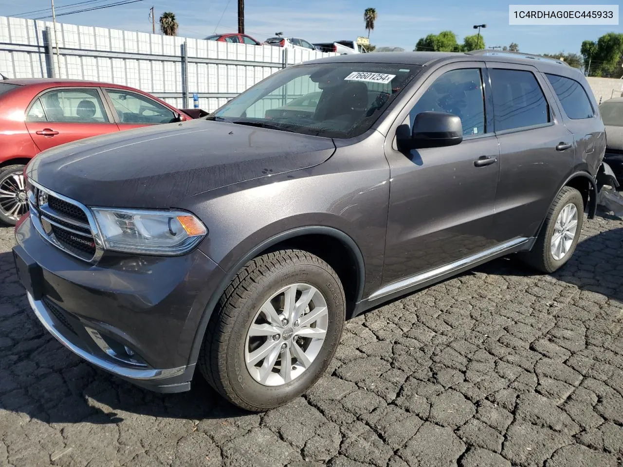 2014 Dodge Durango Sxt VIN: 1C4RDHAG0EC445933 Lot: 76601254