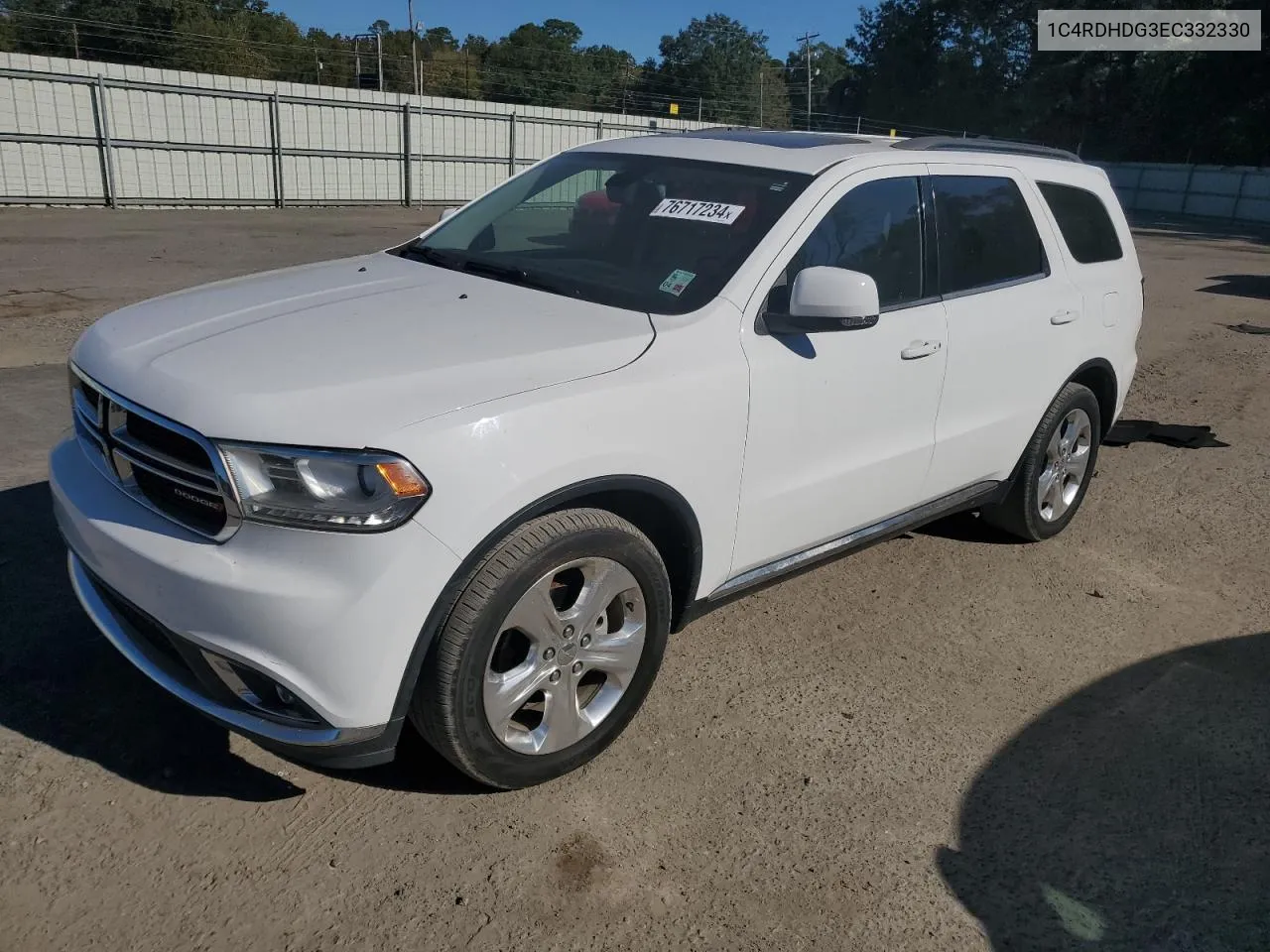 1C4RDHDG3EC332330 2014 Dodge Durango Limited