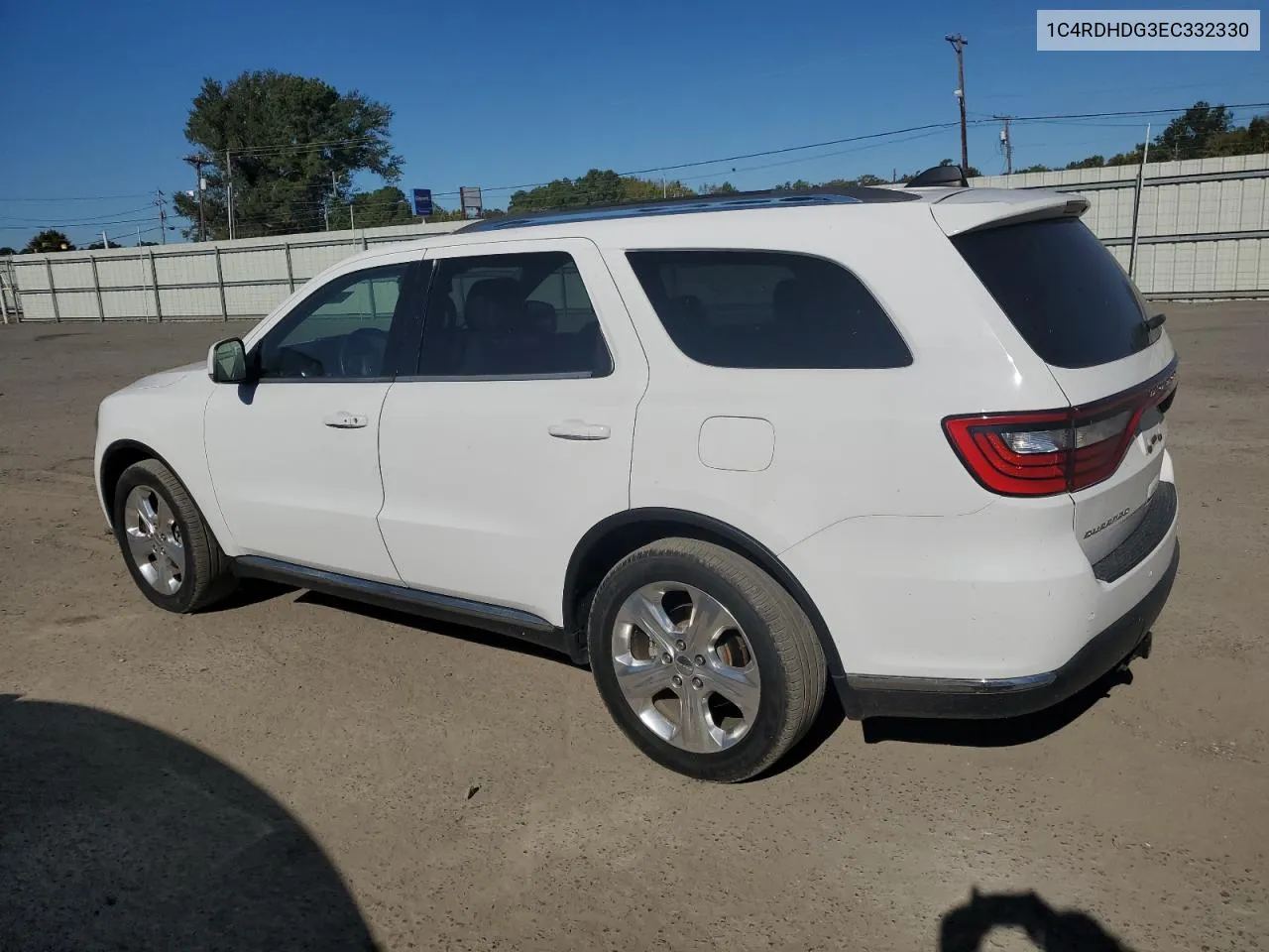 1C4RDHDG3EC332330 2014 Dodge Durango Limited