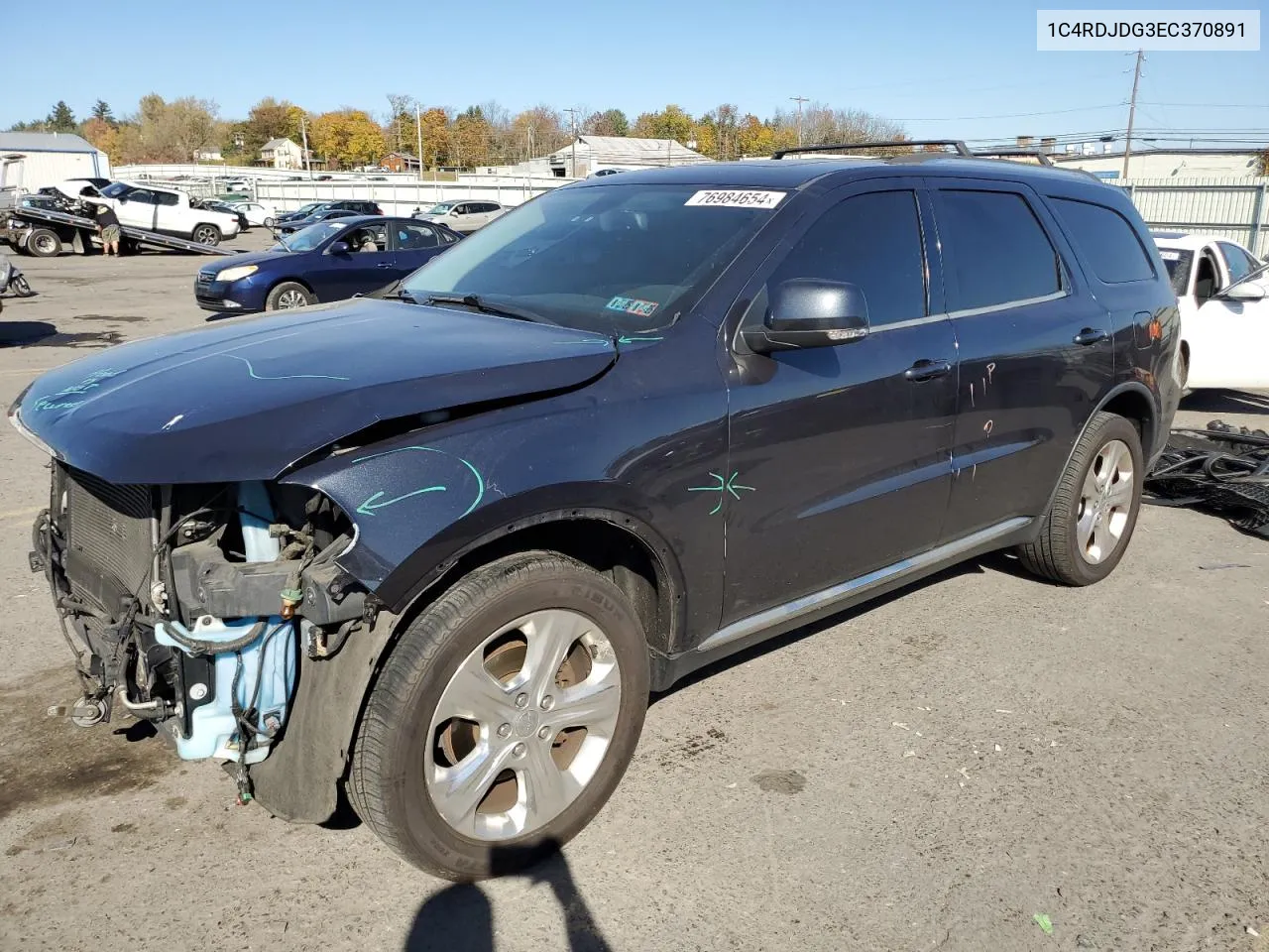 2014 Dodge Durango Limited VIN: 1C4RDJDG3EC370891 Lot: 76984654