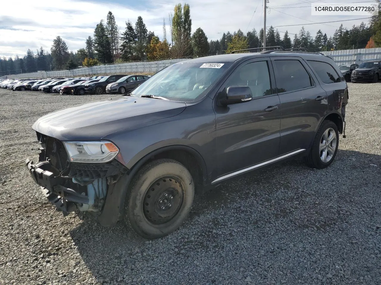 2014 Dodge Durango Limited VIN: 1C4RDJDG5EC477280 Lot: 77760324