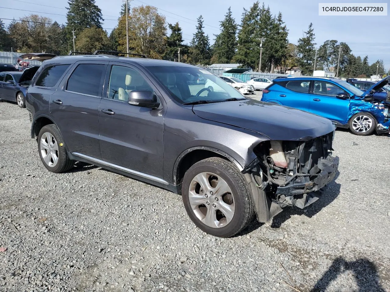 2014 Dodge Durango Limited VIN: 1C4RDJDG5EC477280 Lot: 77760324