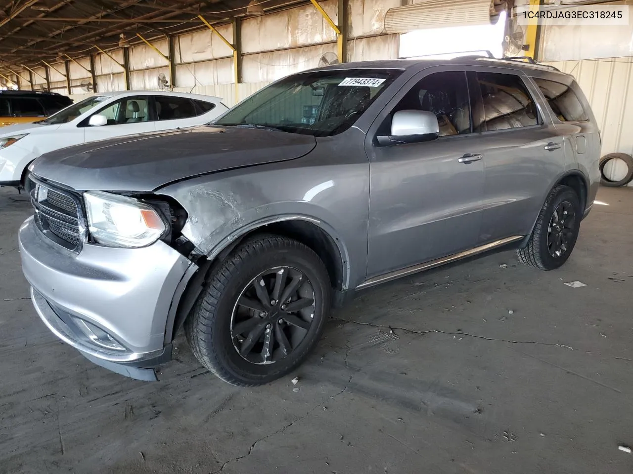 2014 Dodge Durango Sxt VIN: 1C4RDJAG3EC318245 Lot: 77943374