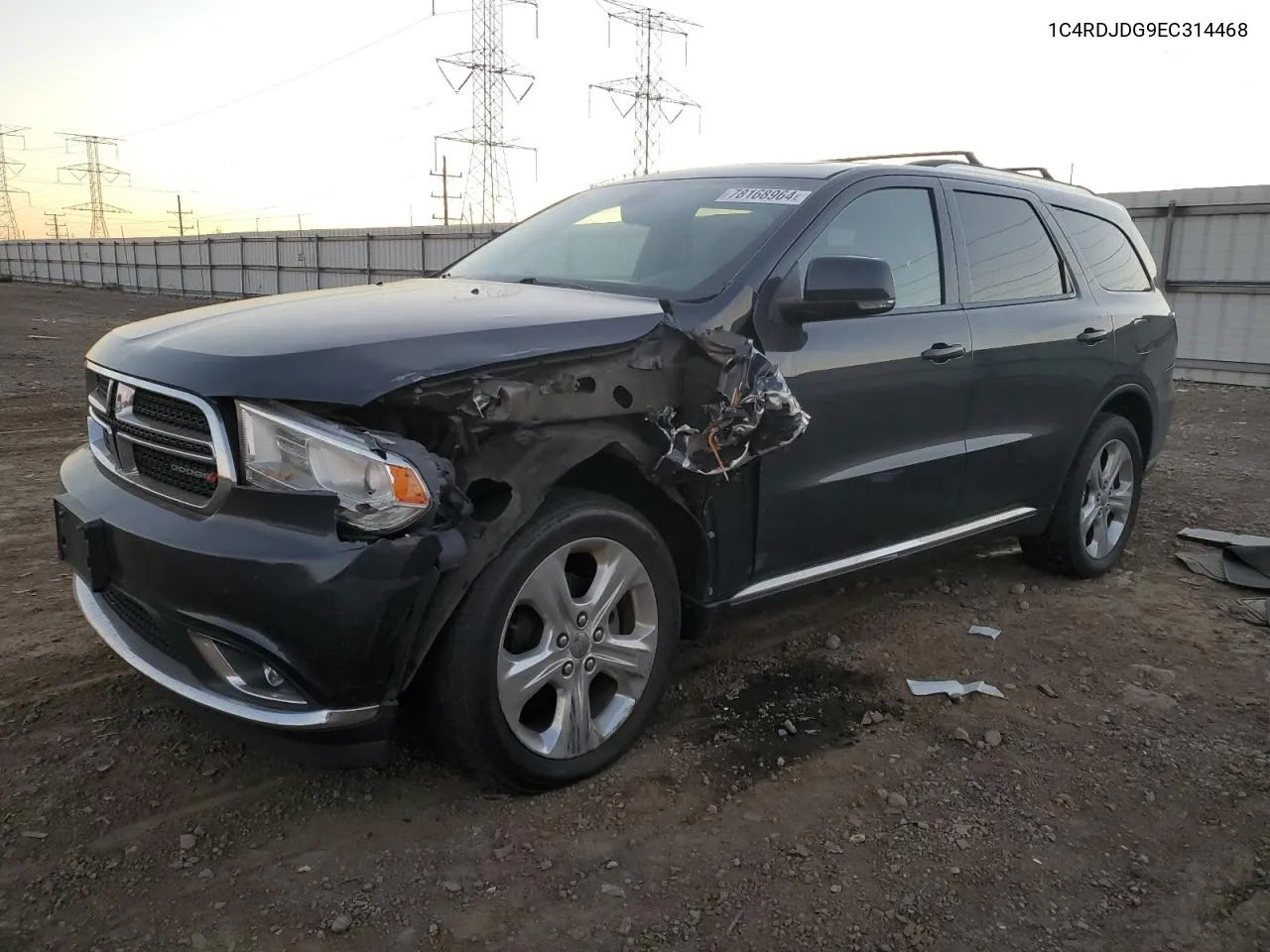 2014 Dodge Durango Limited VIN: 1C4RDJDG9EC314468 Lot: 78168964