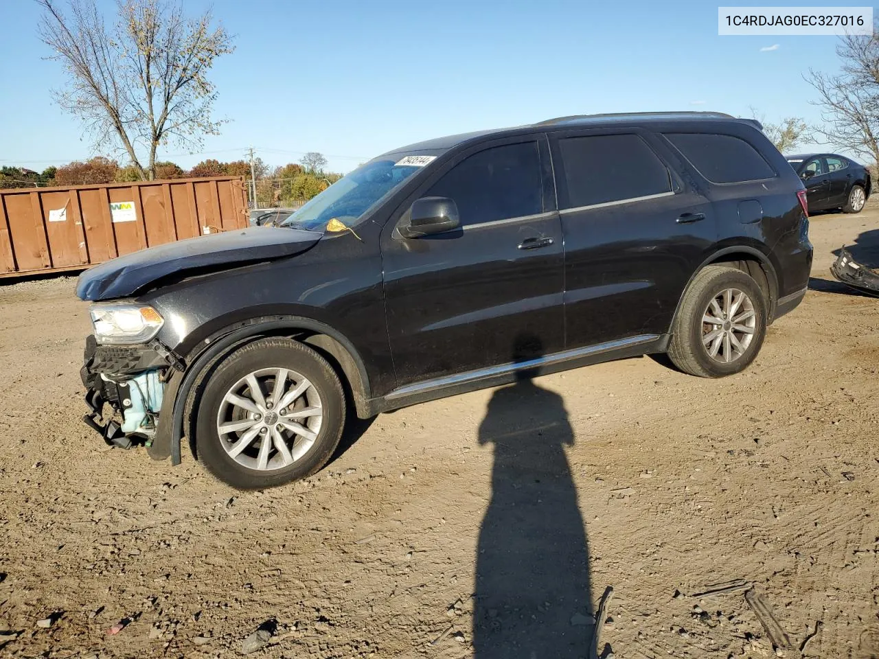 2014 Dodge Durango Sxt VIN: 1C4RDJAG0EC327016 Lot: 78435144