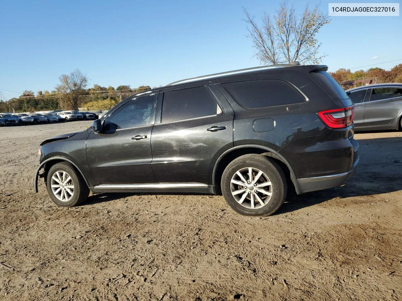 2014 Dodge Durango Sxt VIN: 1C4RDJAG0EC327016 Lot: 78435144