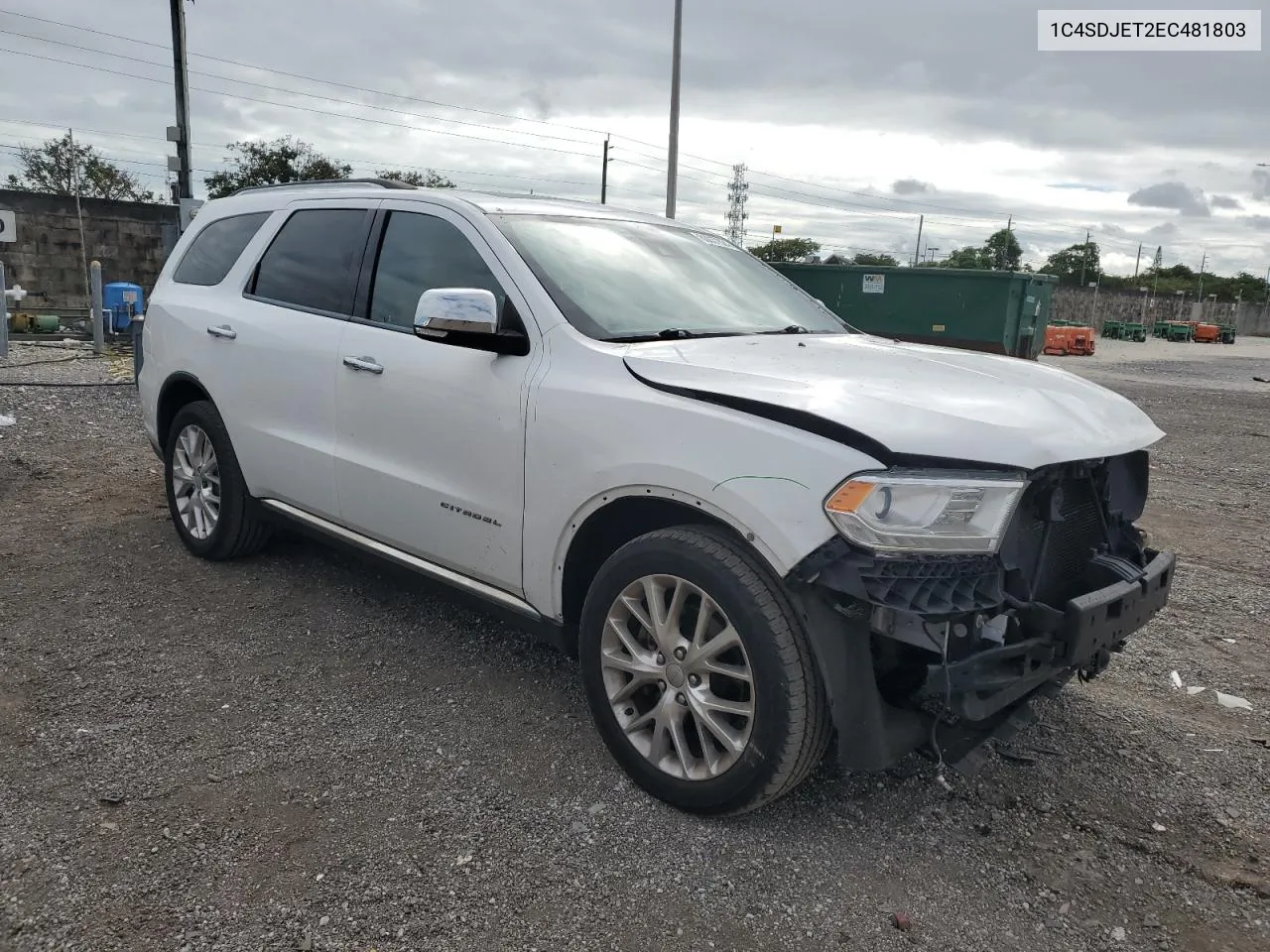 2014 Dodge Durango Citadel VIN: 1C4SDJET2EC481803 Lot: 80037624