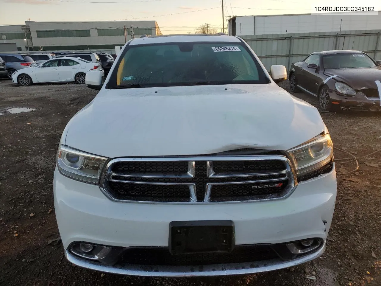 2014 Dodge Durango Limited VIN: 1C4RDJDG3EC345182 Lot: 80068874