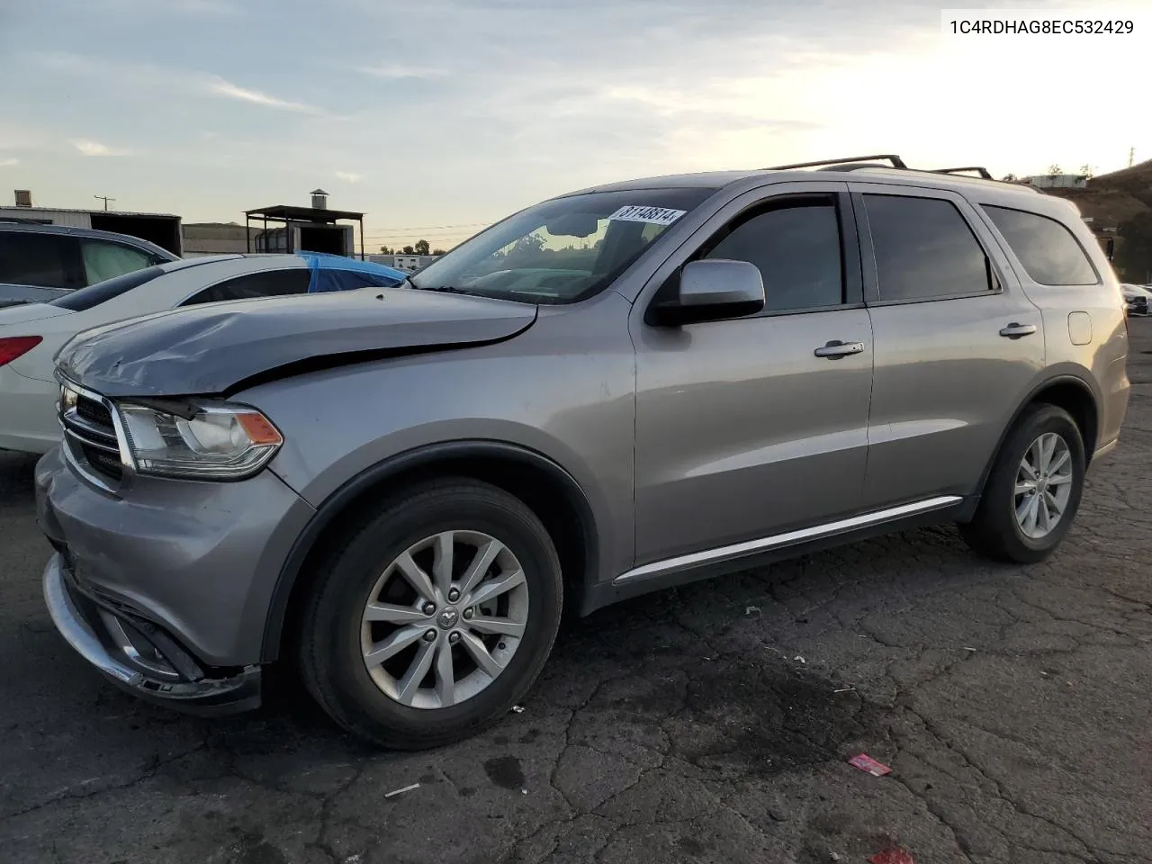 2014 Dodge Durango Sxt VIN: 1C4RDHAG8EC532429 Lot: 81148814